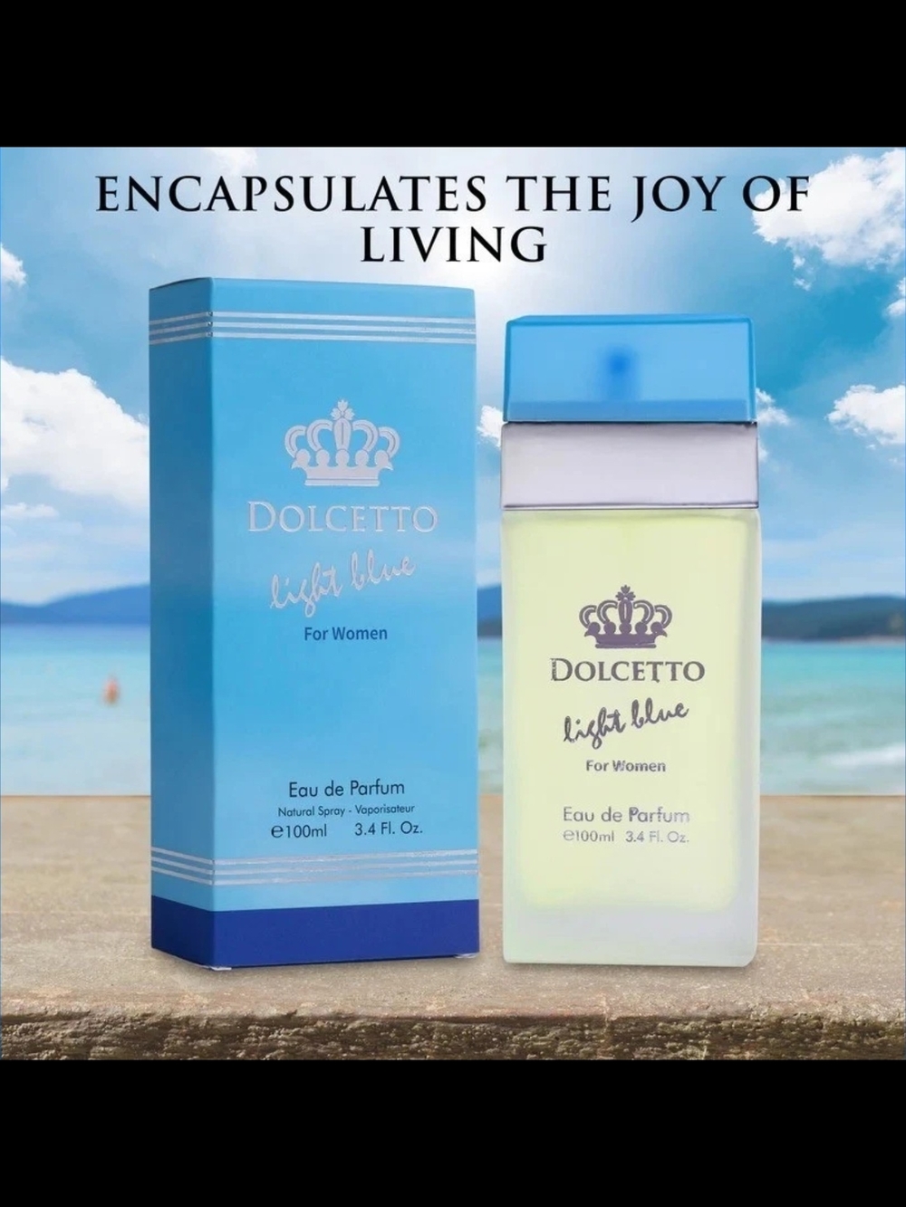Dolcetto Light Blue Eau de Parfum for Women - Light Blue Bottle